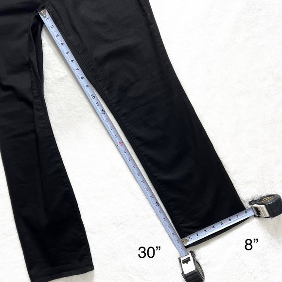 NYDJ Black Slimming Mid Rise Full Length Classic Fit Straight Leg Jeans - Picture 10 of 12